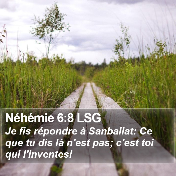 Néhémie 6:8 LSG Bible Study