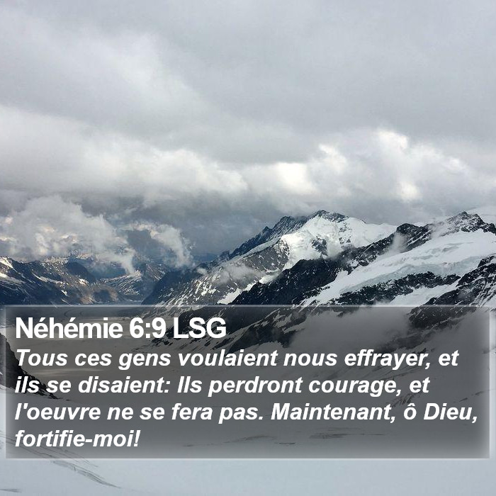 Néhémie 6:9 LSG Bible Study