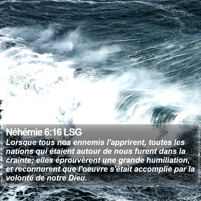 Néhémie 6:16 LSG Bible Study