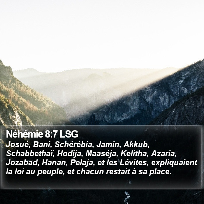Néhémie 8:7 LSG Bible Study