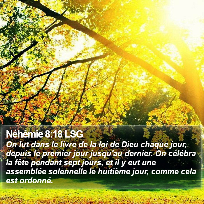Néhémie 8:18 LSG Bible Study