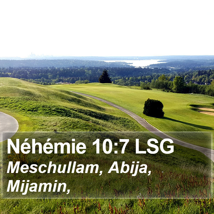 Néhémie 10:7 LSG Bible Study