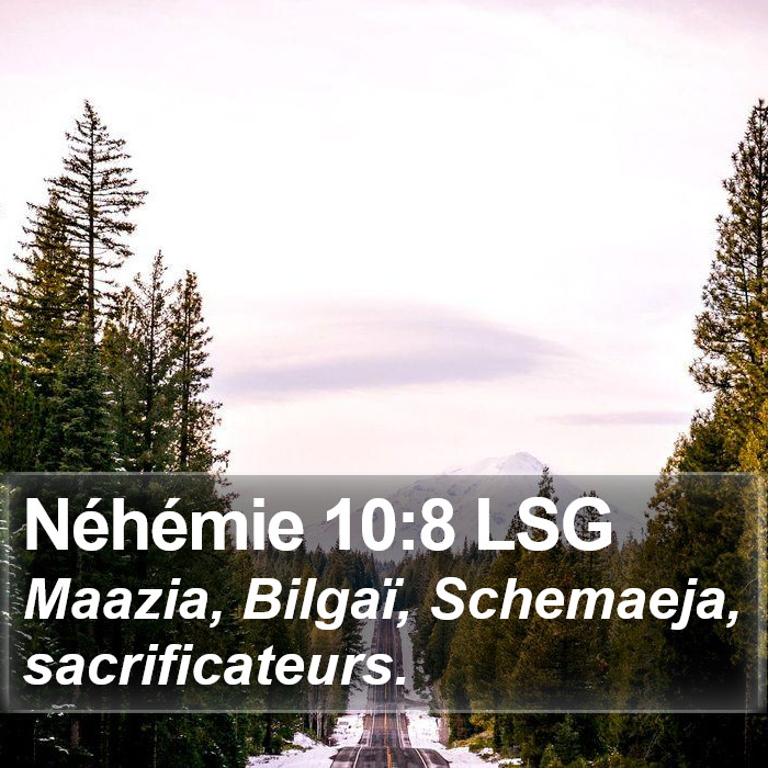 Néhémie 10:8 LSG Bible Study