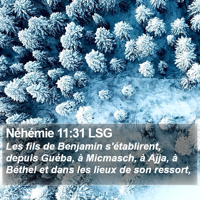 Néhémie 11:31 LSG Bible Study