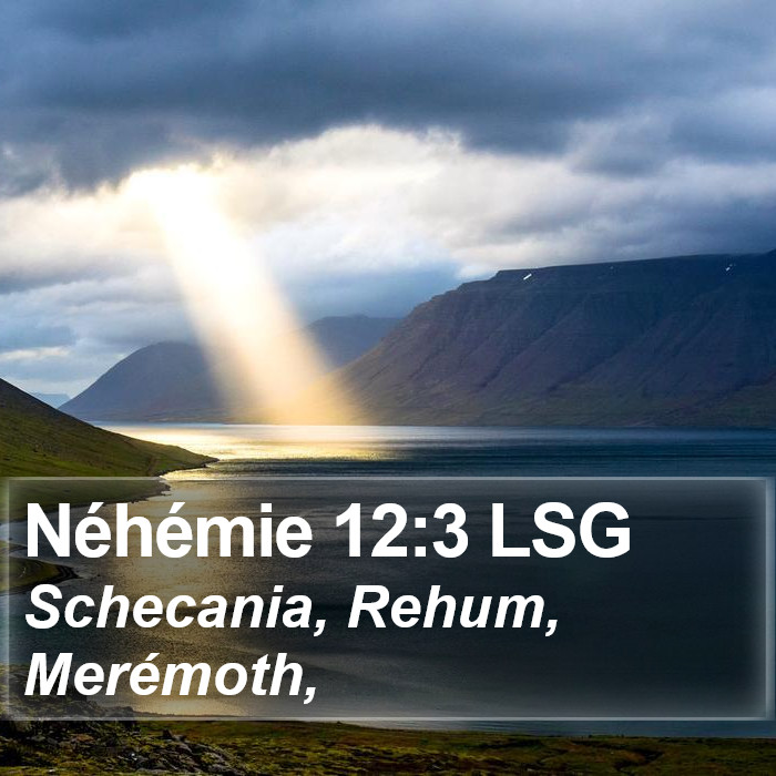 Néhémie 12:3 LSG Bible Study