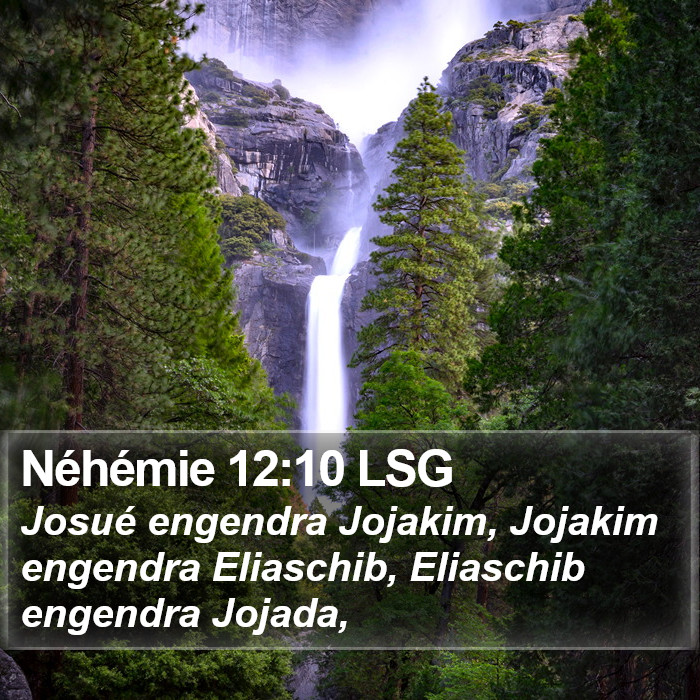 Néhémie 12:10 LSG Bible Study