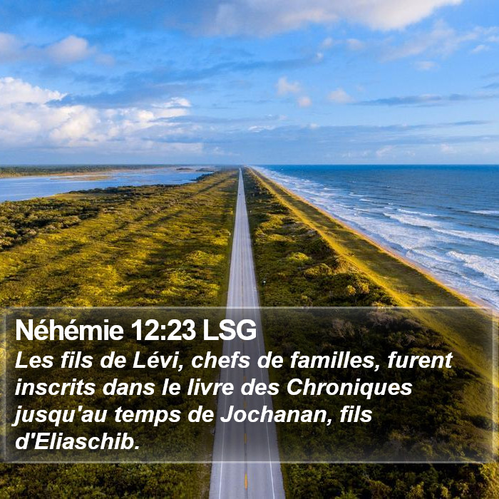 Néhémie 12:23 LSG Bible Study