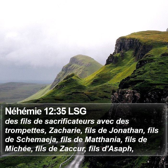 Néhémie 12:35 LSG Bible Study