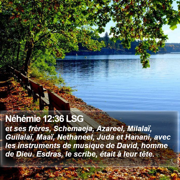 Néhémie 12:36 LSG Bible Study