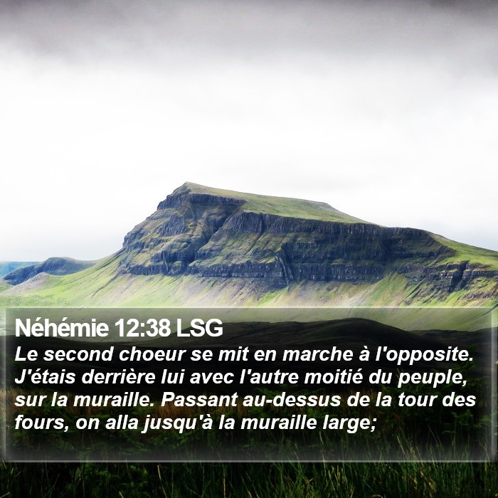 Néhémie 12:38 LSG Bible Study