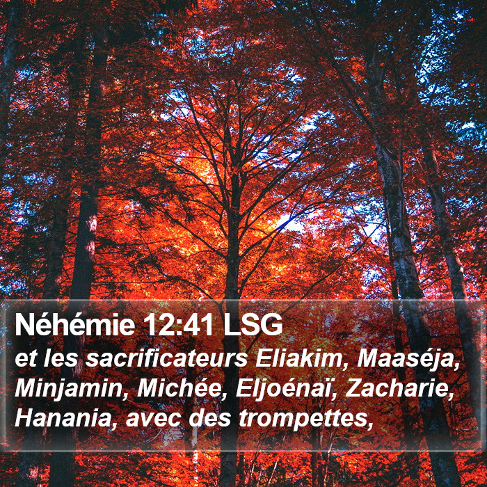 Néhémie 12:41 LSG Bible Study
