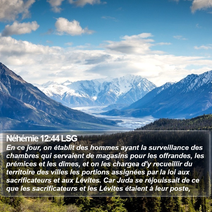 Néhémie 12:44 LSG Bible Study