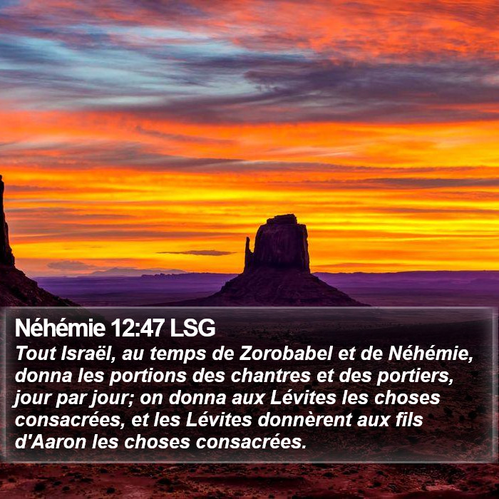 Néhémie 12:47 LSG Bible Study