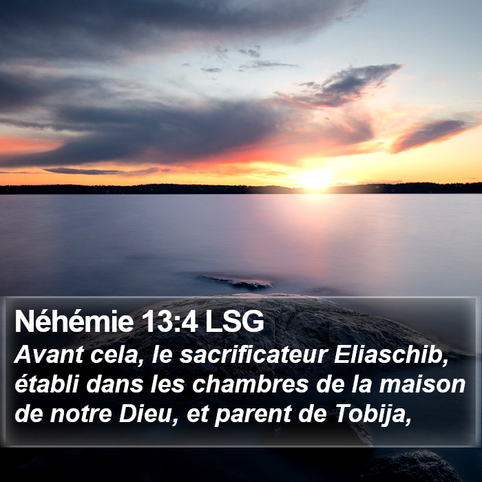 Néhémie 13:4 LSG Bible Study