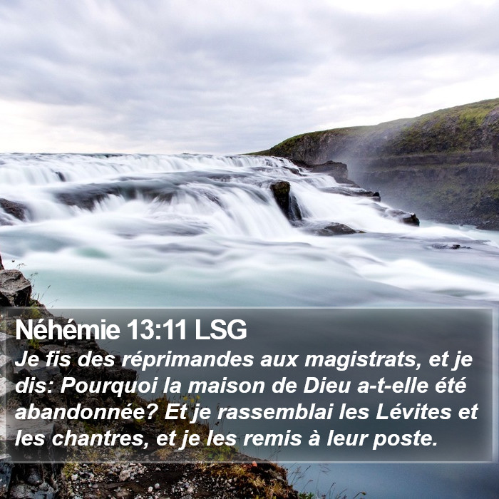 Néhémie 13:11 LSG Bible Study