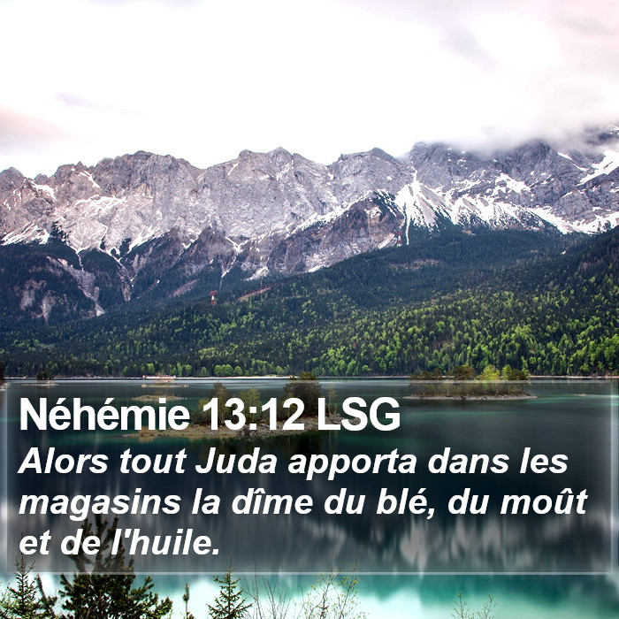 Néhémie 13:12 LSG Bible Study