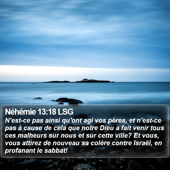 Néhémie 13:18 LSG Bible Study