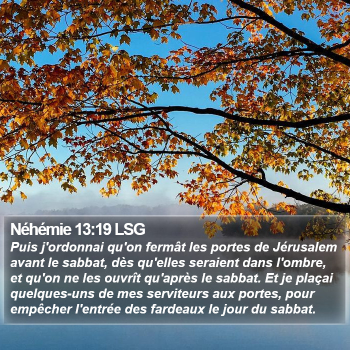 Néhémie 13:19 LSG Bible Study