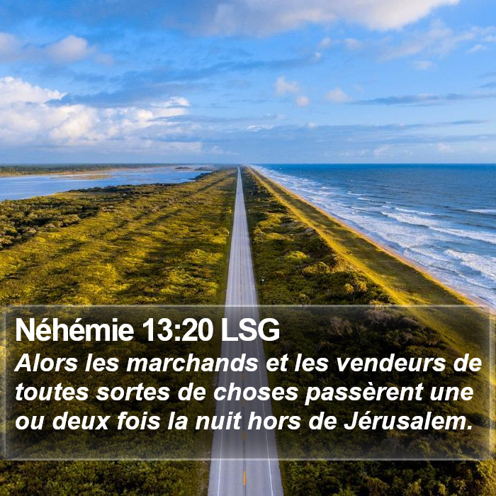 Néhémie 13:20 LSG Bible Study