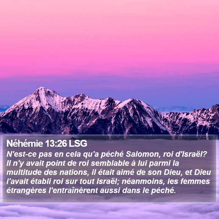 Néhémie 13:26 LSG Bible Study