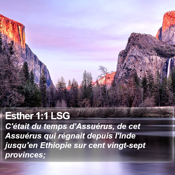 Esther 1:1 LSG Bible Study