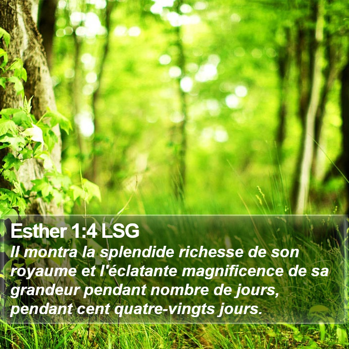 Esther 1:4 LSG Bible Study