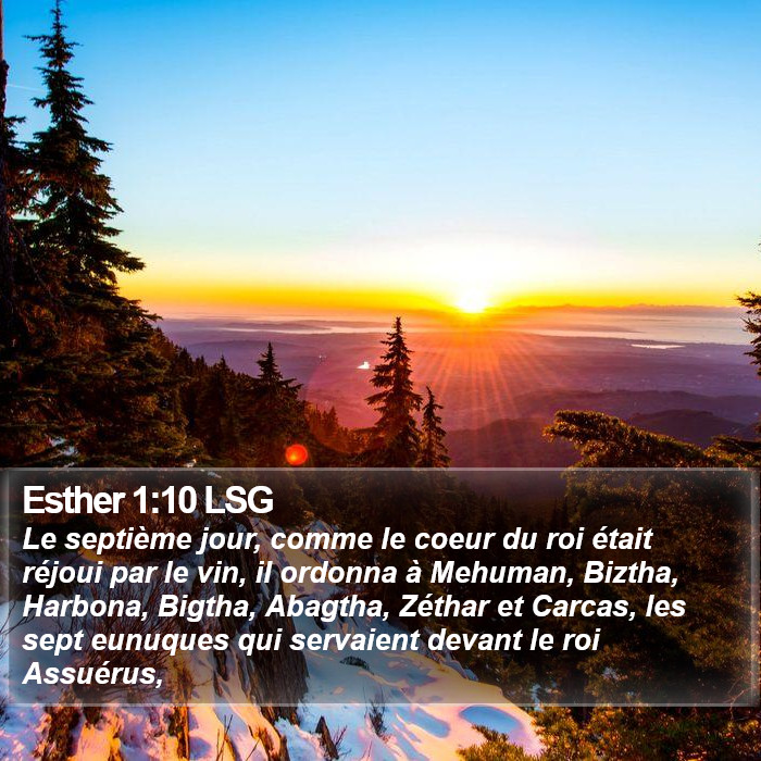 Esther 1:10 LSG Bible Study