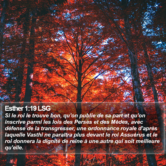 Esther 1:19 LSG Bible Study