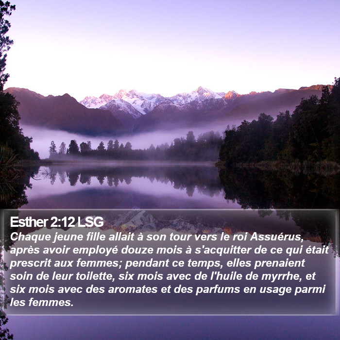 Esther 2:12 LSG Bible Study