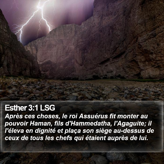 Esther 3:1 LSG Bible Study