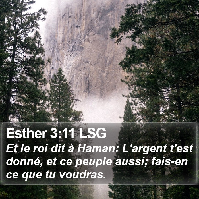 Esther 3:11 LSG Bible Study