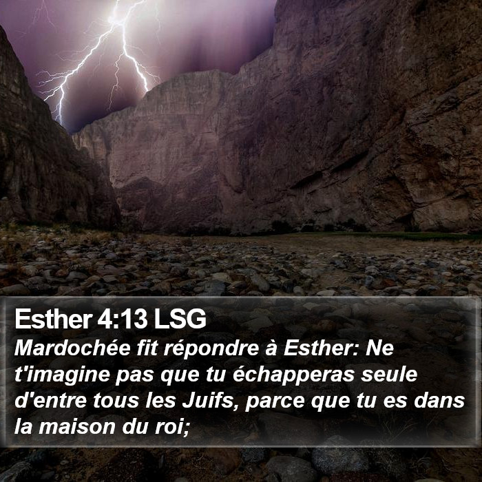 Esther 4:13 LSG Bible Study