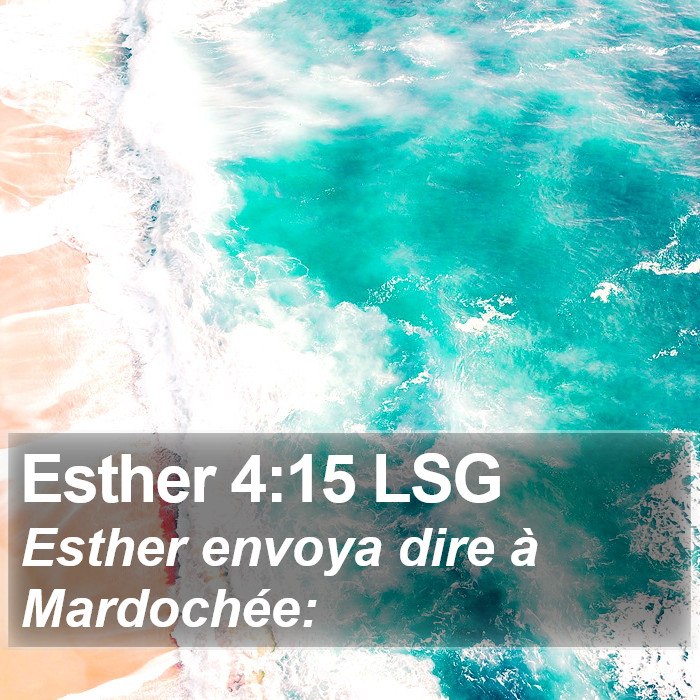 Esther 4:15 LSG Bible Study