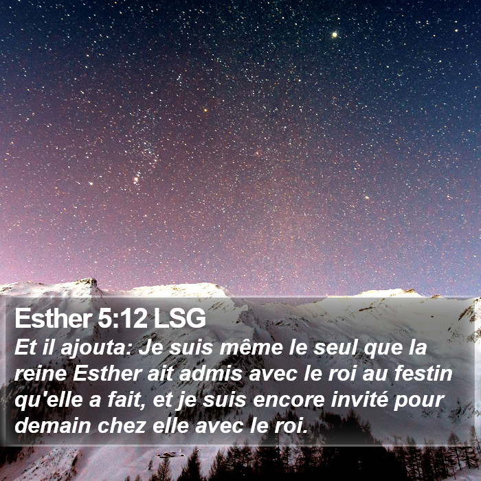 Esther 5:12 LSG Bible Study