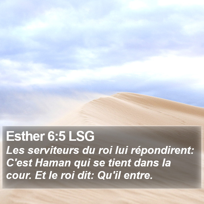 Esther 6:5 LSG Bible Study
