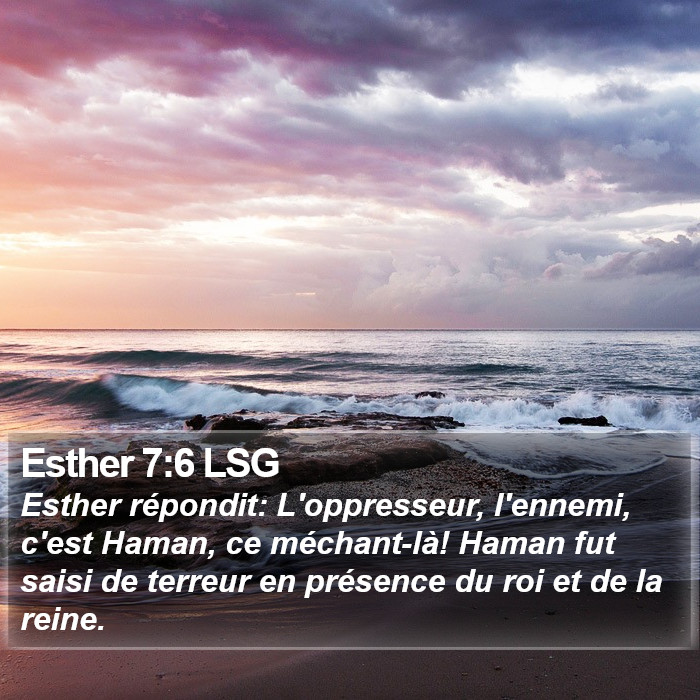 Esther 7:6 LSG Bible Study