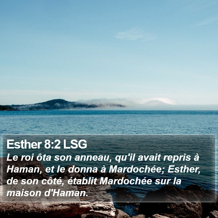 Esther 8:2 LSG Bible Study