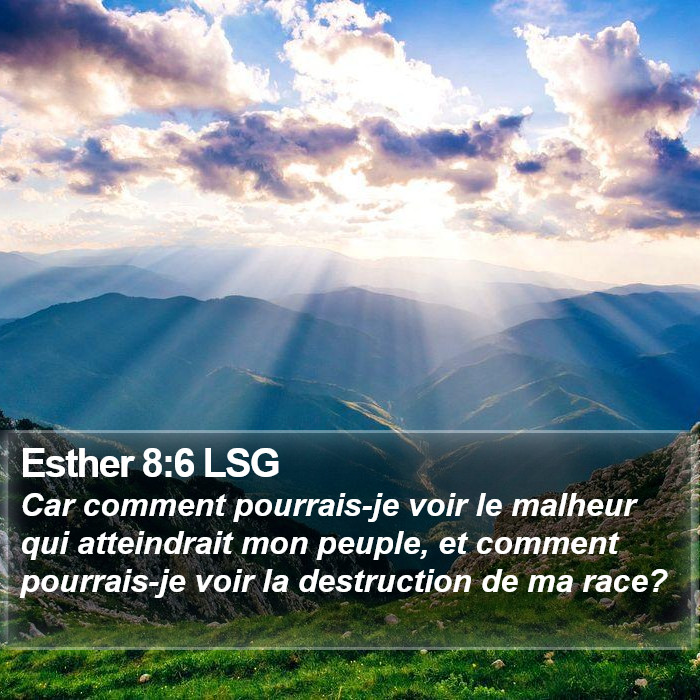 Esther 8:6 LSG Bible Study