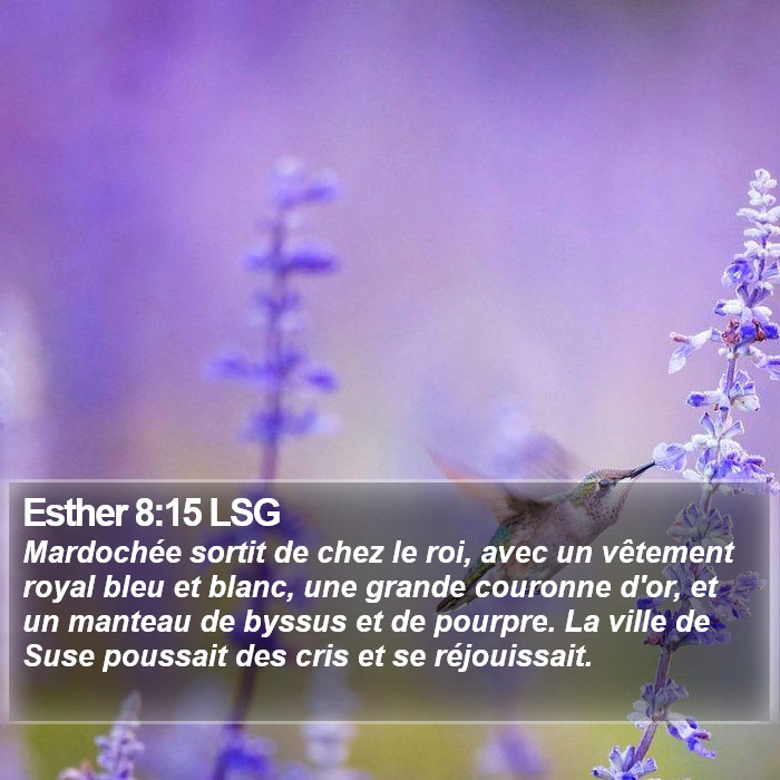 Esther 8:15 LSG Bible Study