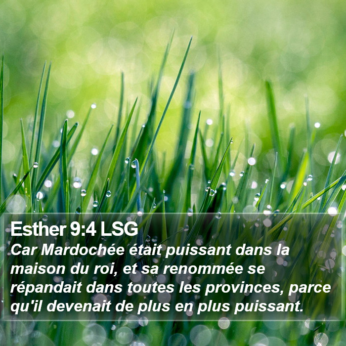 Esther 9:4 LSG Bible Study