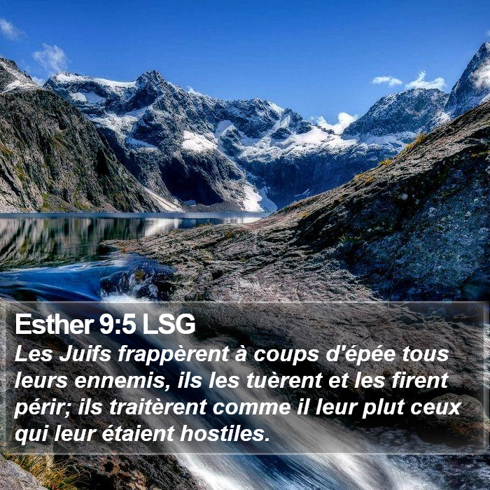 Esther 9:5 LSG Bible Study