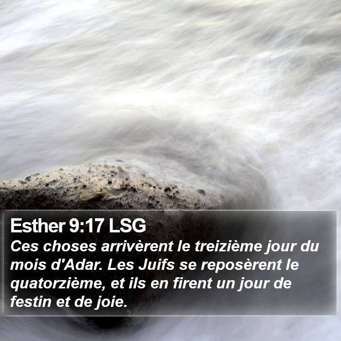 Esther 9:17 LSG Bible Study