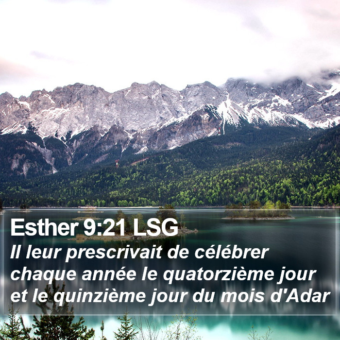 Esther 9:21 LSG Bible Study