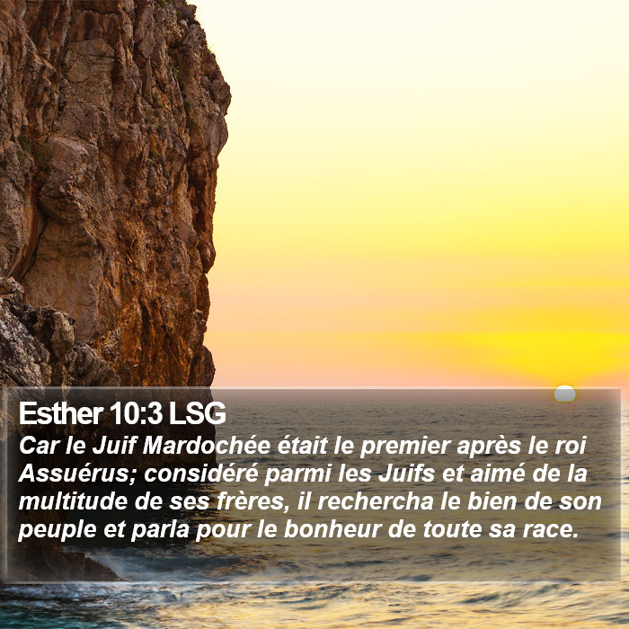 Esther 10:3 LSG Bible Study