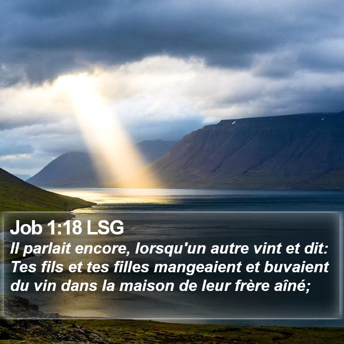 Job 1:18 LSG Bible Study