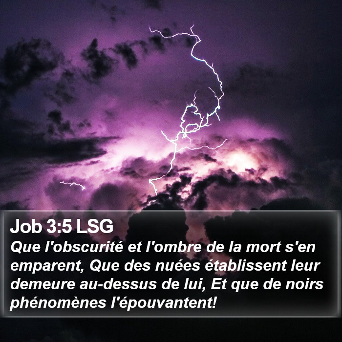 Job 3:5 LSG Bible Study