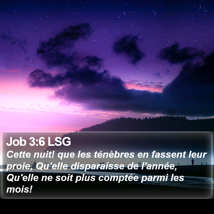 Job 3:6 LSG Bible Study