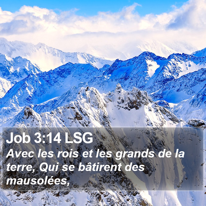 Job 3:14 LSG Bible Study