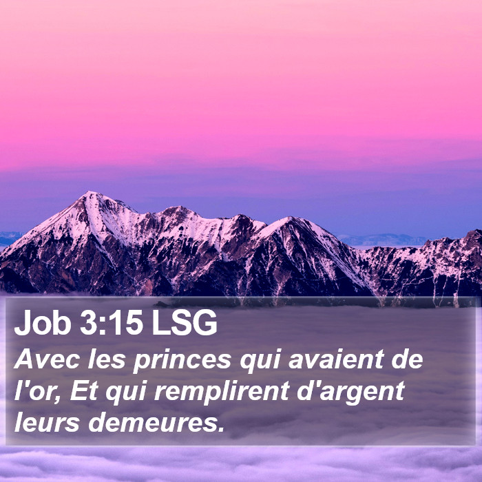 Job 3:15 LSG Bible Study