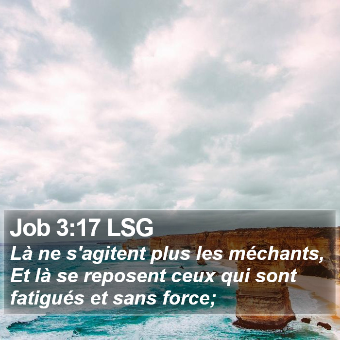 Job 3:17 LSG Bible Study